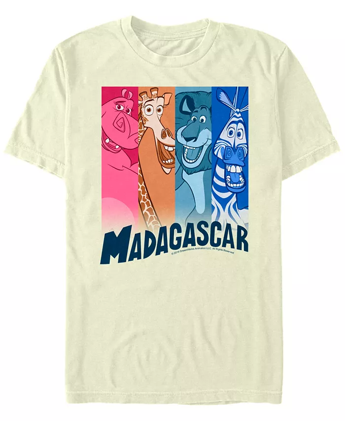 

Футболка мужская с принтом персонажей "Madagascar", короткий рукав Fifth Sun, коричневый/бежевый