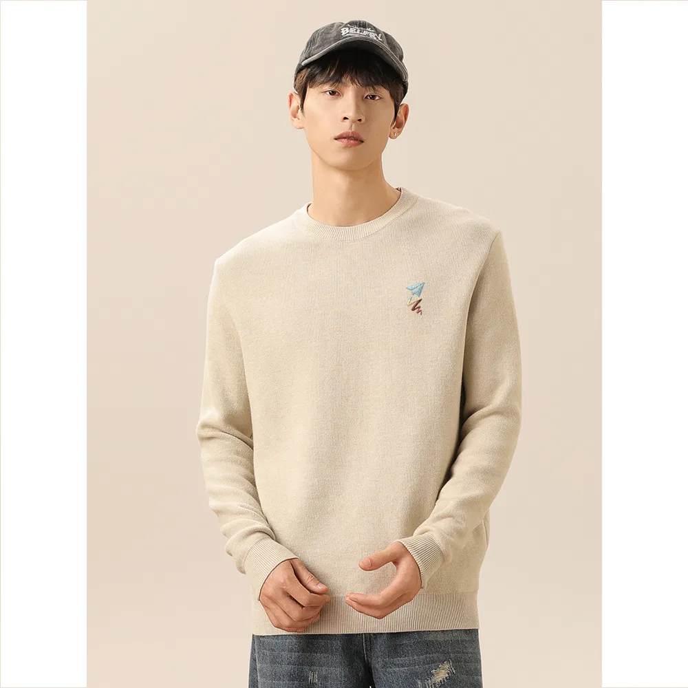 Свитер детский Warm Winter Integrated Fleece MINISO, White (Ma Flying to Dream Chest Logo) — фото 4