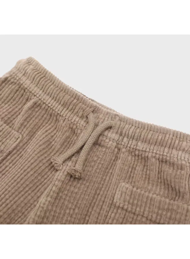 Брюки свободные из вельвета Zara, светло-коричневый — фото 4