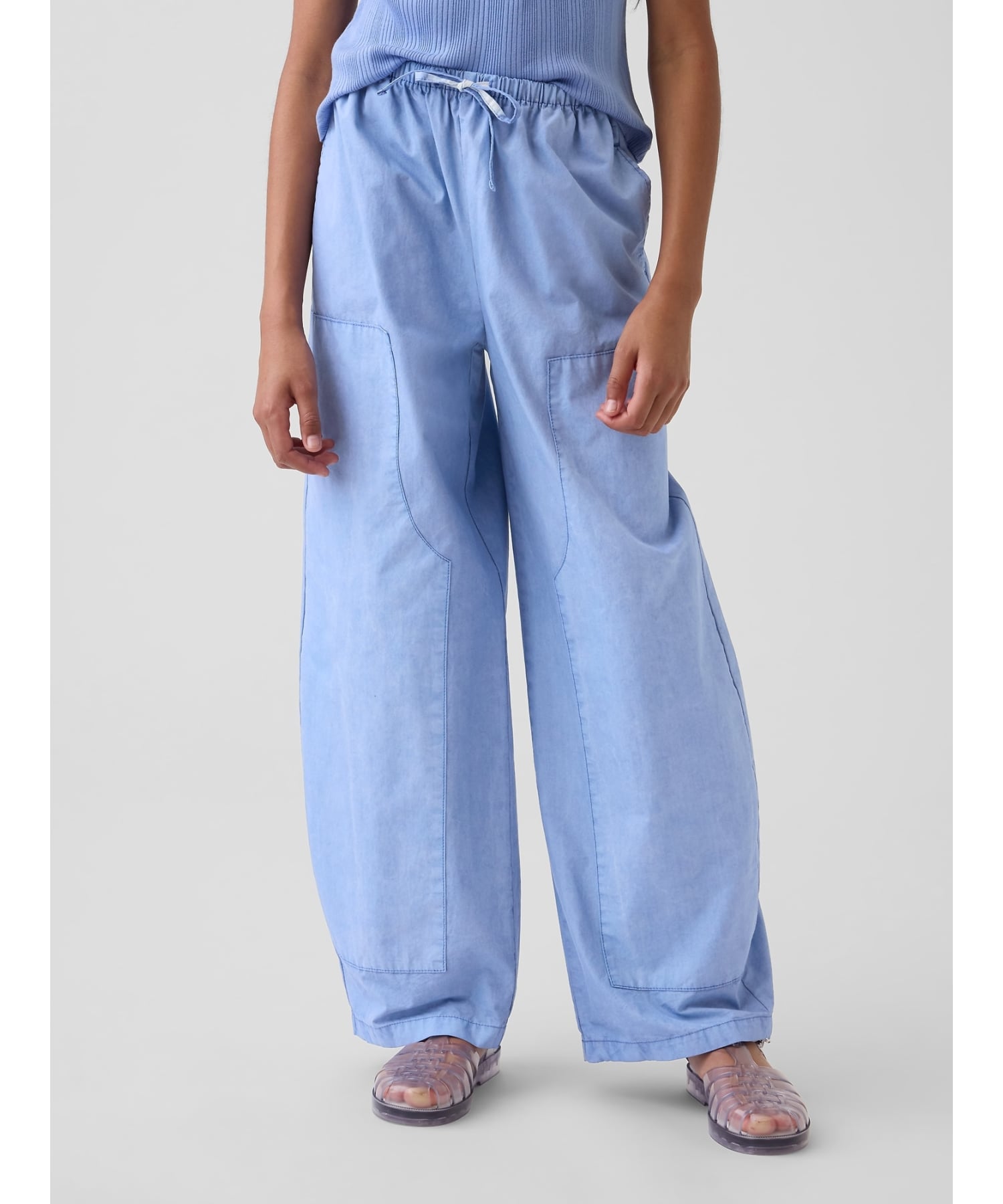 Брюки POPLIN EASY PANT Gap, BRIGHT_HYACINTH