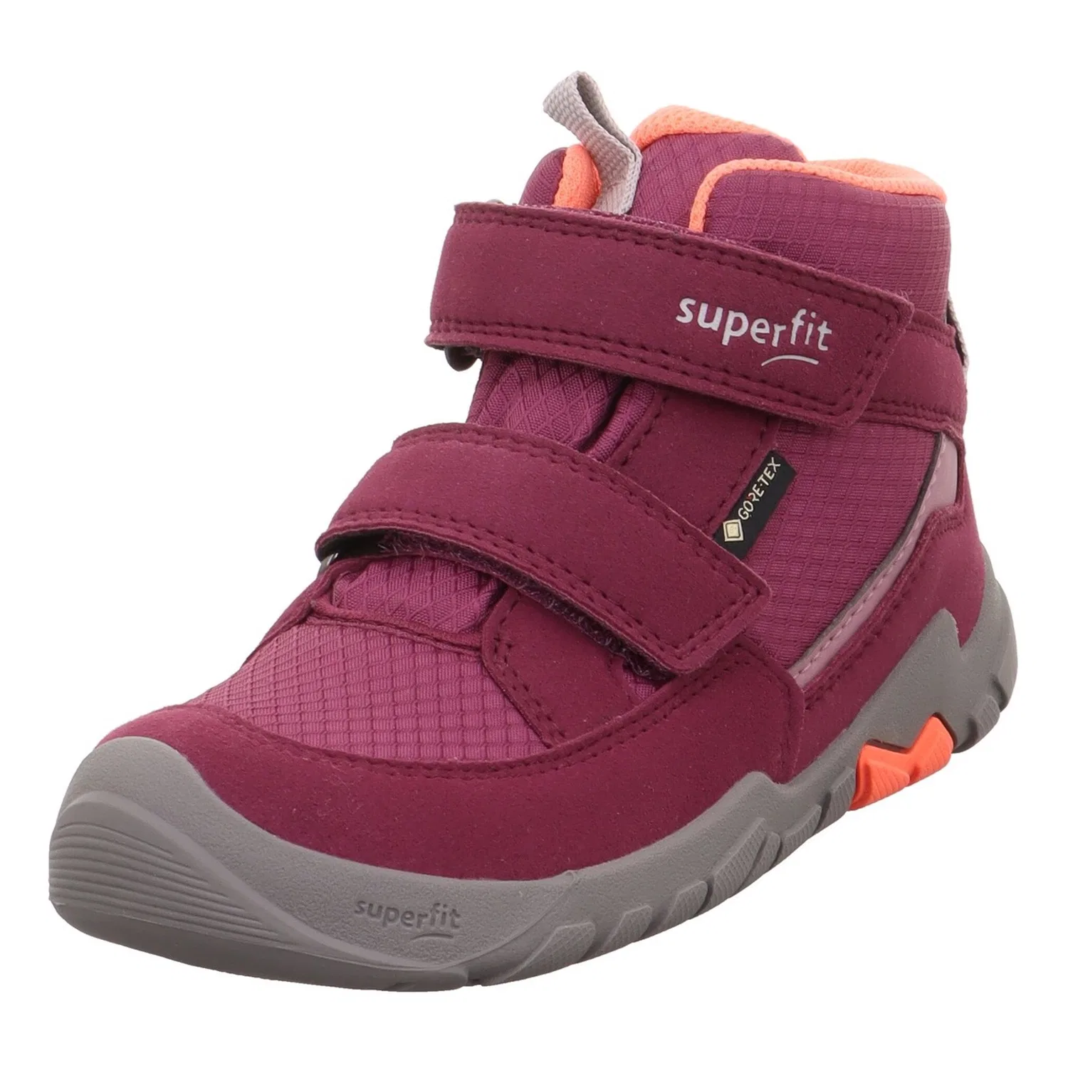 Детские кожаные ботинки на липучке Superfit, Fuchsia