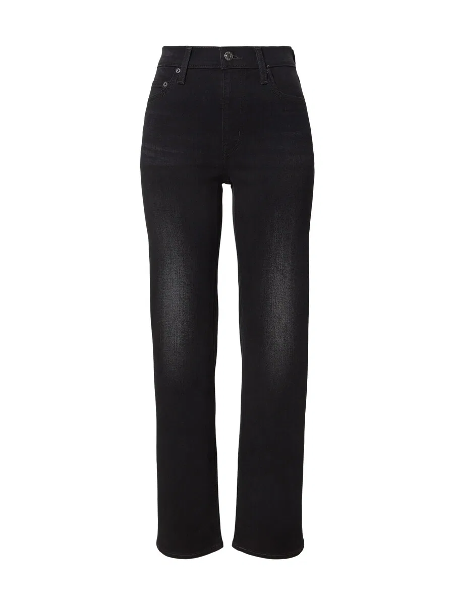 Джинсы LEVI'S Regular '723 HIGH RISE STRAIGHT' из черного денима