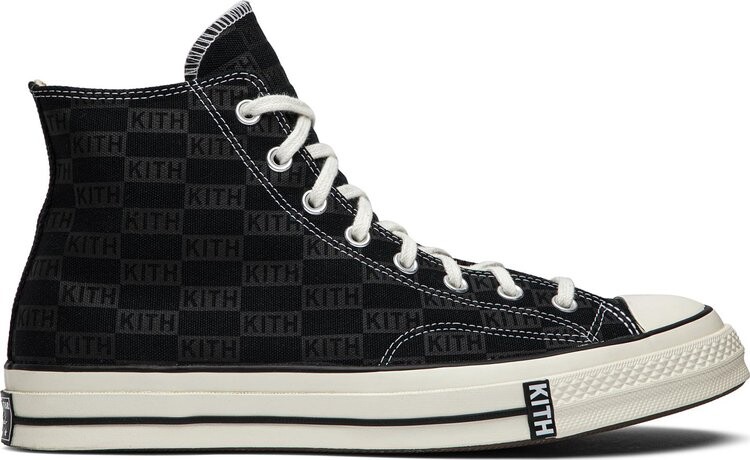 

Кроссовки Converse Kith x Chuck 70 High Black Monogram, черный