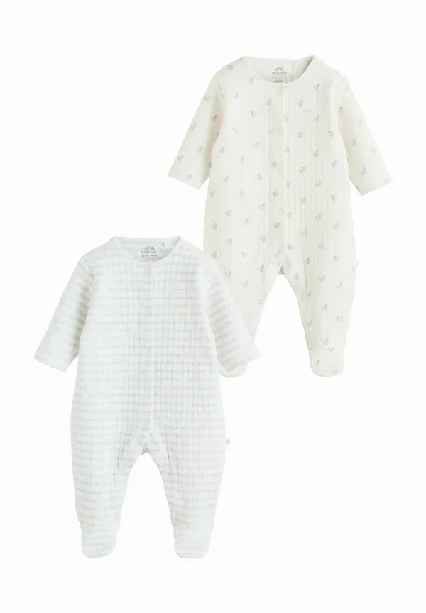 Комплект пижамный из 2 предметов, хлопок, Regular fit - 2 pack, Next, серый