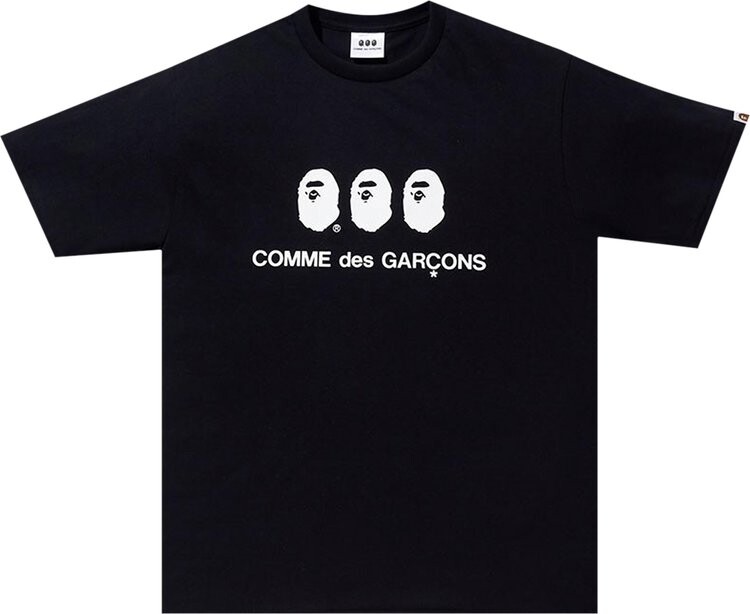 

Футболка BAPE x Comme des Garçons Tee #1 'Black', черный