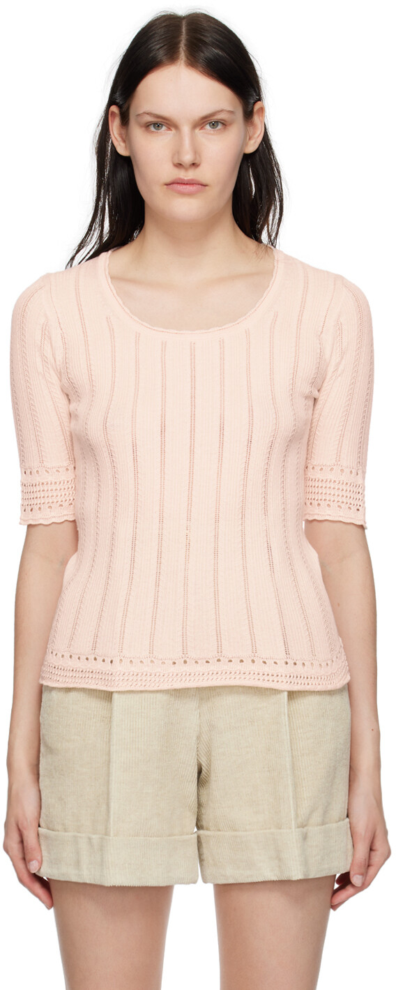 

Розовый топ с круглым вырезом See by Chloé