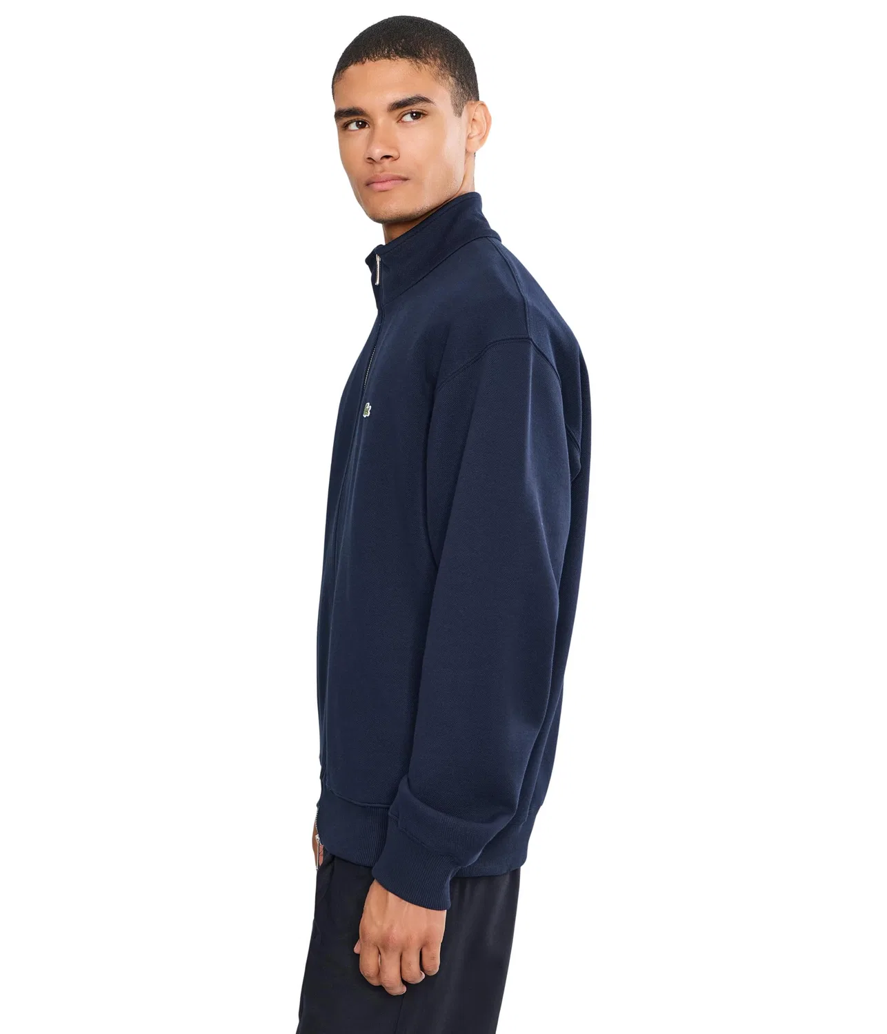 Двусторонняя толстовка пике на молнии Lacoste, Navy Blue — фото 3