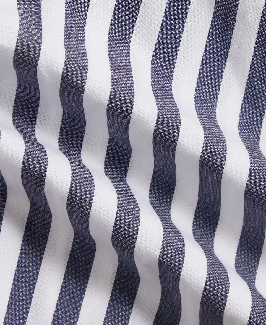 Боди с длинным рукавом из хлопкового поплина, модель Striped Cotton Poplin Polo Ralph Lauren, Navy White — фото 3