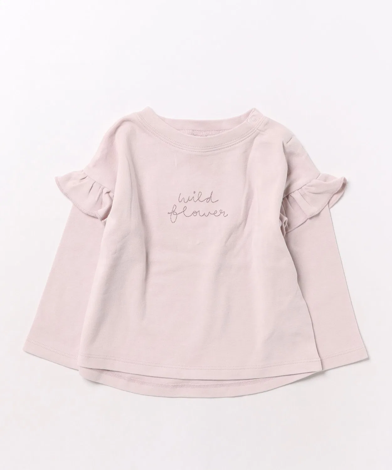 Детская футболка с длинным рукавомс воланами Ruffle Long Sleeve Tee B.I.D., Pink