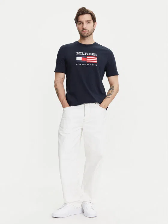 Футболка regular fit American Monotype Tommy Hilfiger, темно-синий — фото 2
