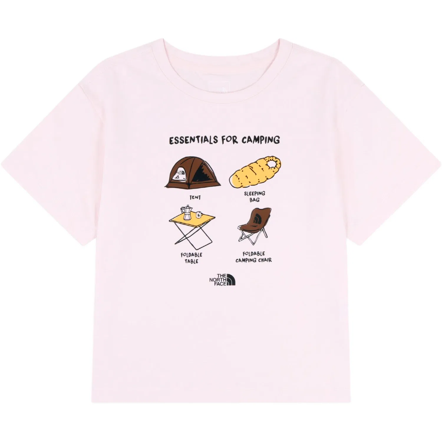 Детская футболка с принтом Campholic Kids The North Face, Light Pink