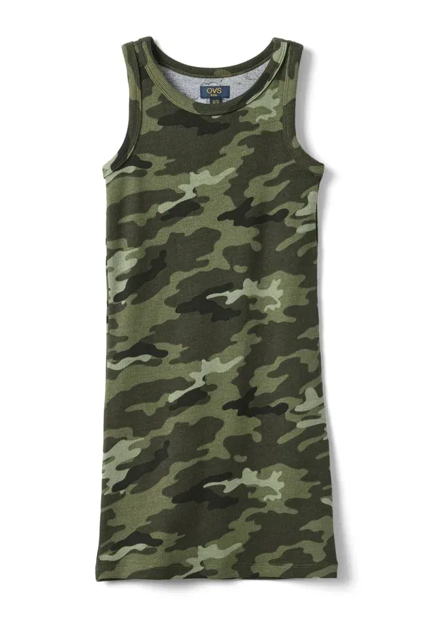 Платье джерси Camouflage Ovs green, зеленый
