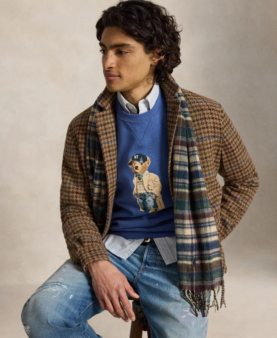 Свитшот мужской с принтом Polo Bear Polo Ralph Lauren, Bastille Blue - Heritage Bear — фото 3