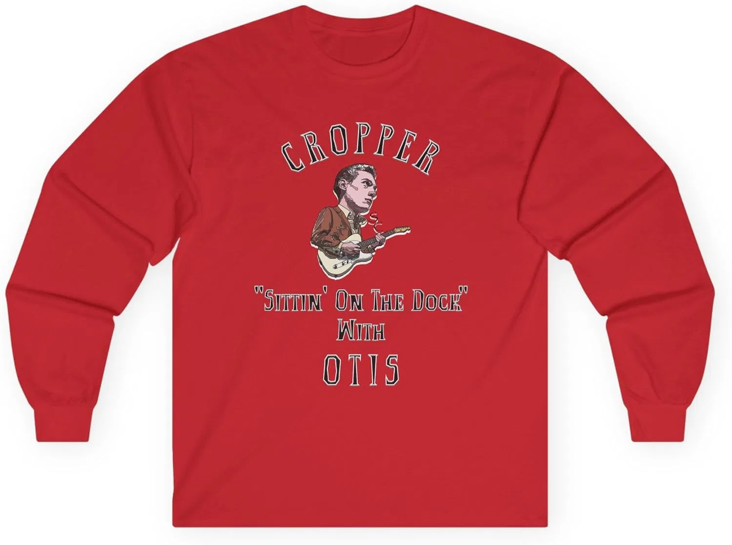 Футболка с длинным рукавом с принтом Cropper & Otis, White