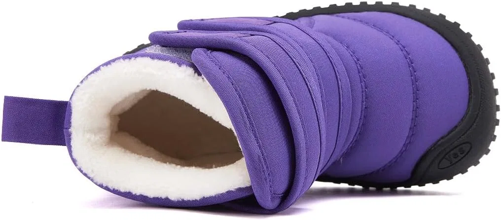 Детские зимние ботинки с искусственным мехом BMCiTYBM, Two Strap Purple — фото 3