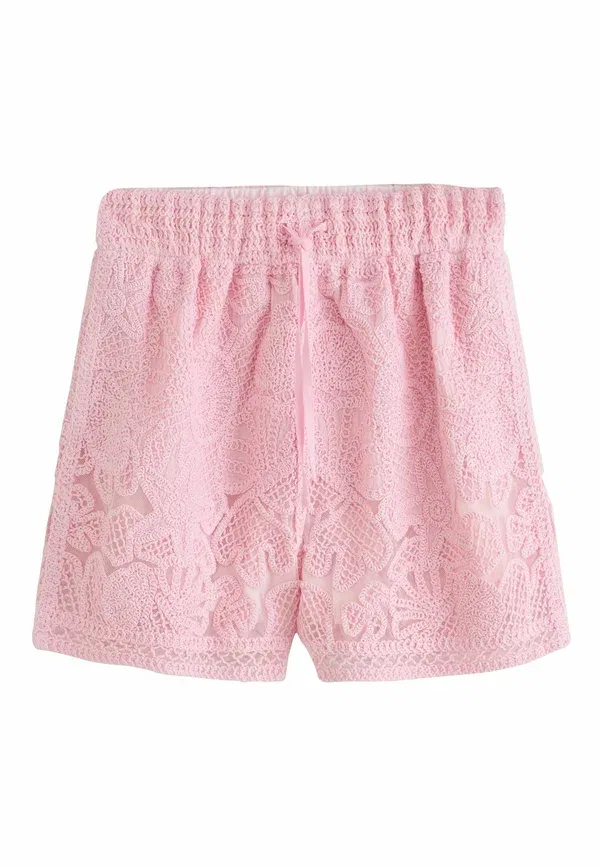 Шорты хлопковые Regular fit - crochet tie waist shorts Next, розовый