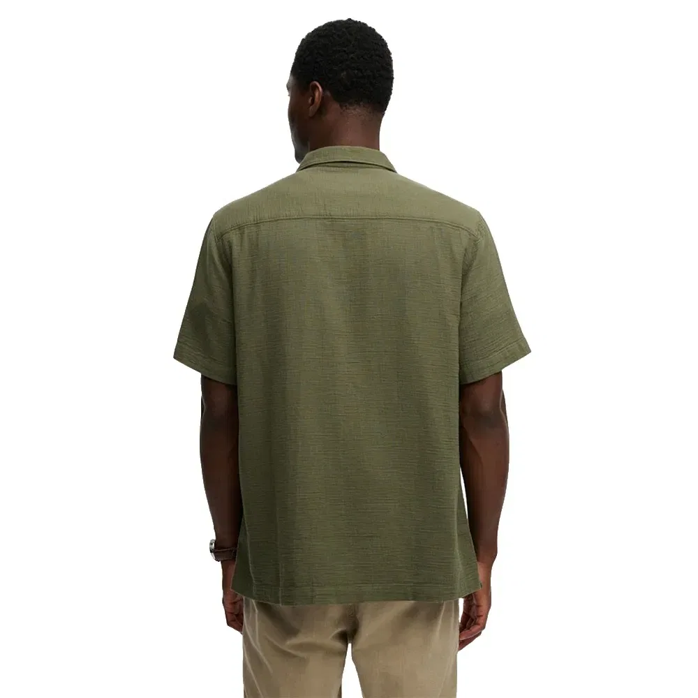 Куртка Superdry Merchant Textured short sleeve shirt, зеленый — фото 2