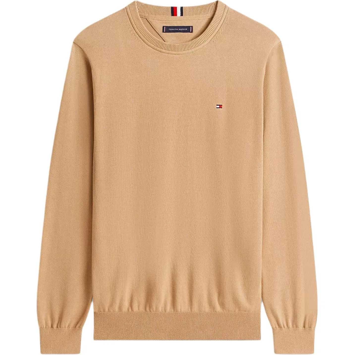 Мужской свитер с круглым вырезом Tommy Hilfiger, Camel
