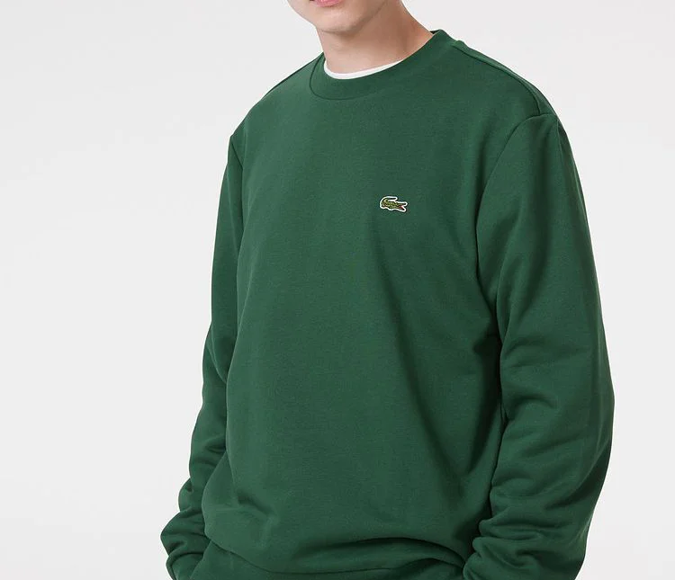 LACOSTE Свитшот мужской крокодиловый зеленый — фото 2