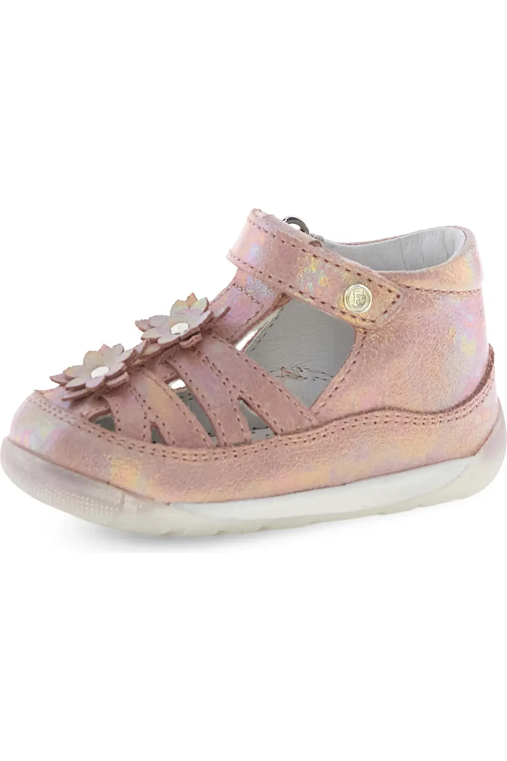 Сандалии детские с блестящим покрытием Fersie Naturino, Iridescent Pink