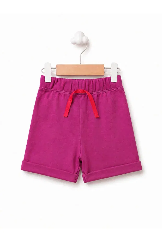 Детский комплект шорт для девочек хлопковый Basics For My Baby, Pudra-Fuşya-Pembe — фото 3