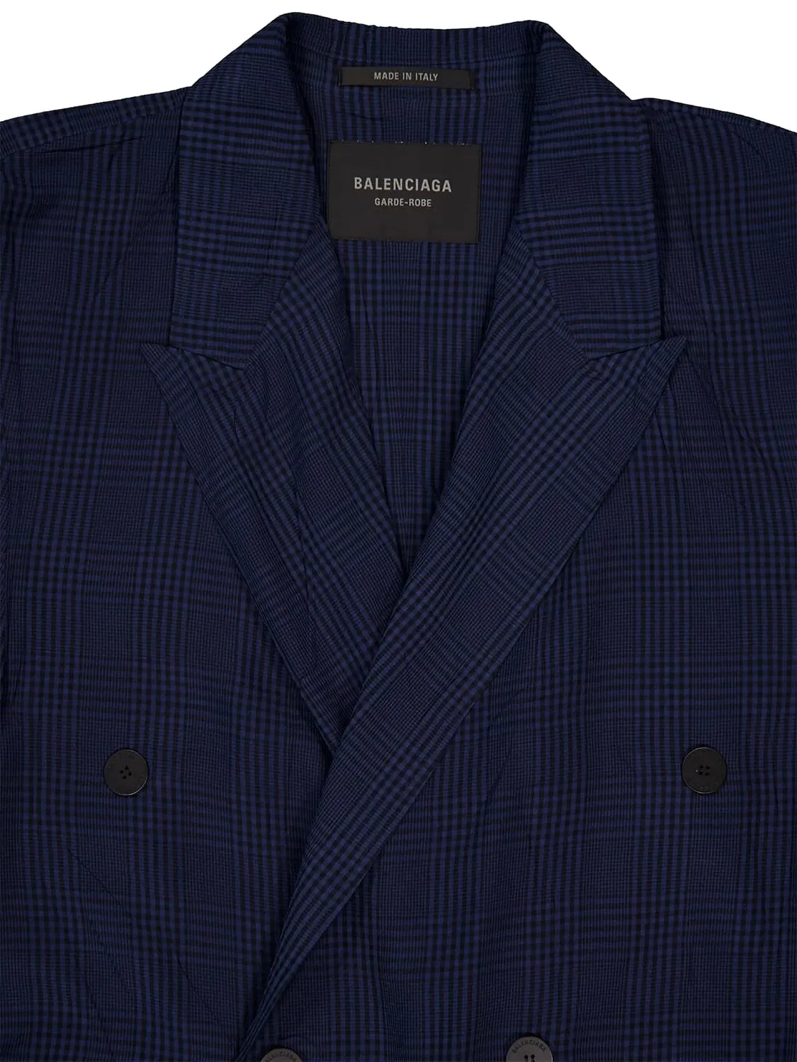 Пальто с двойной застежкой Balenciaga, темно-синий — фото 4