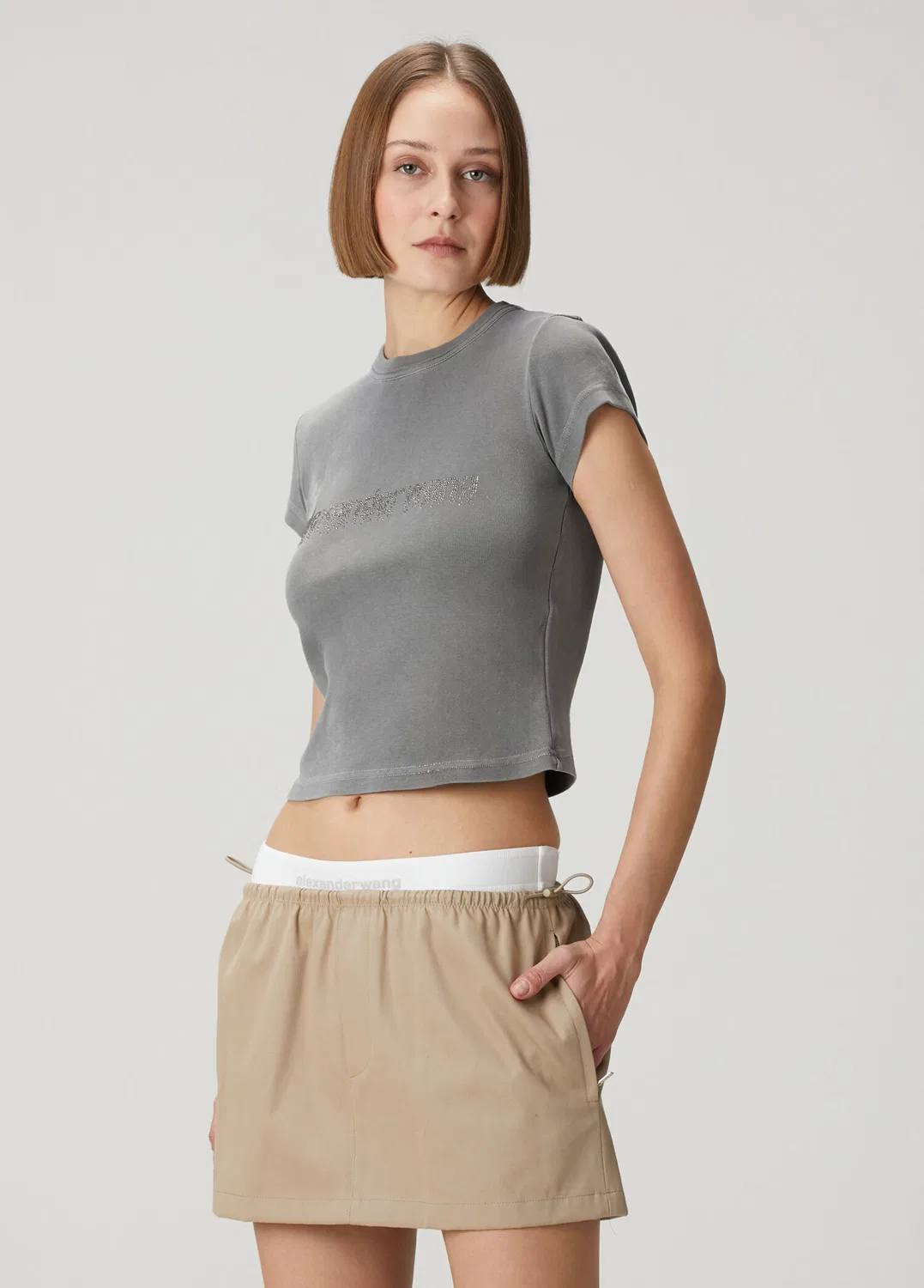 Футболка Alexander Wang, серый — фото 3