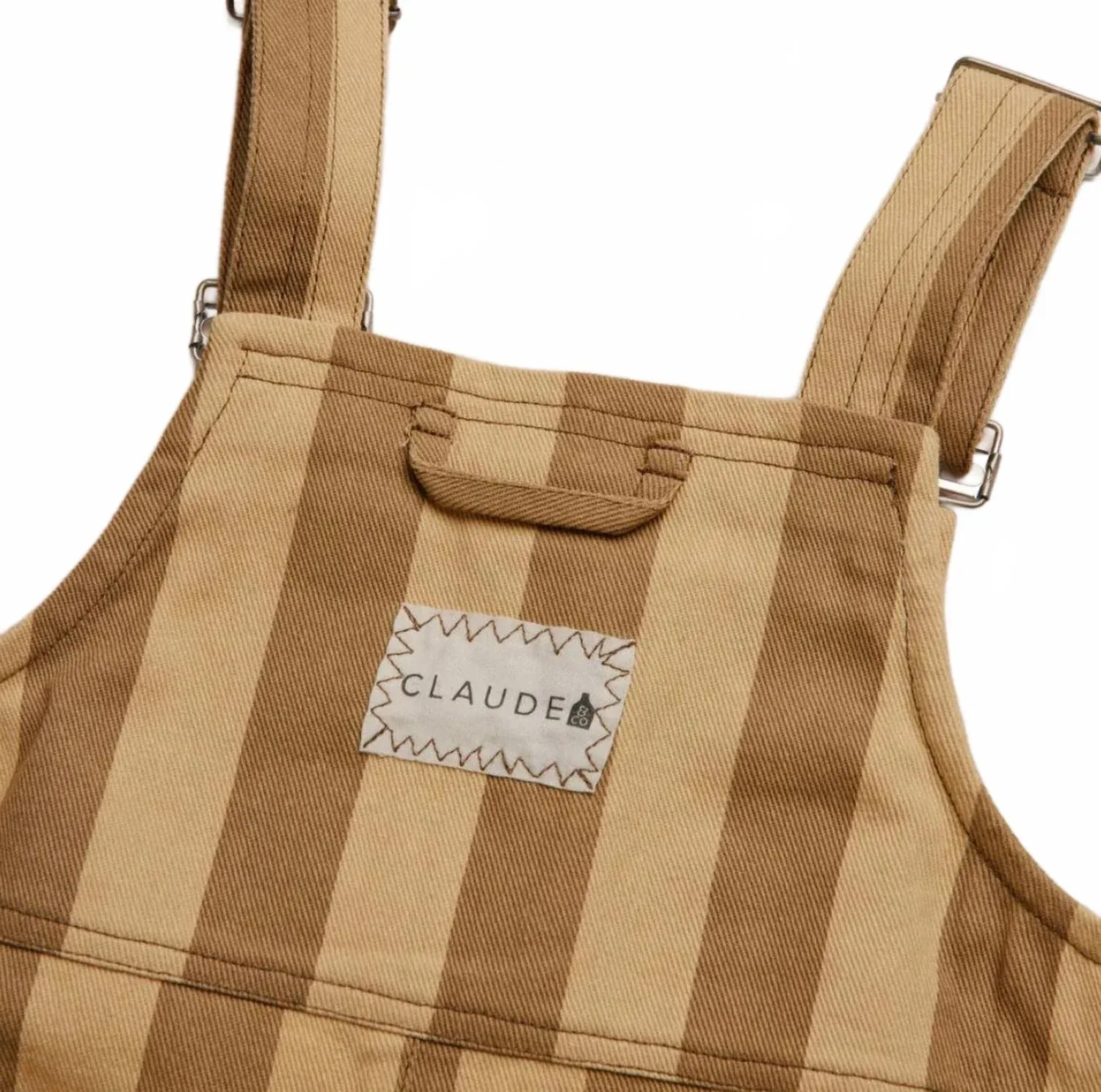 Детский комбинезон на бретелях с принтом в полоску Blythe Stripe Dungaree Claude & Co, Banoffee — фото 4