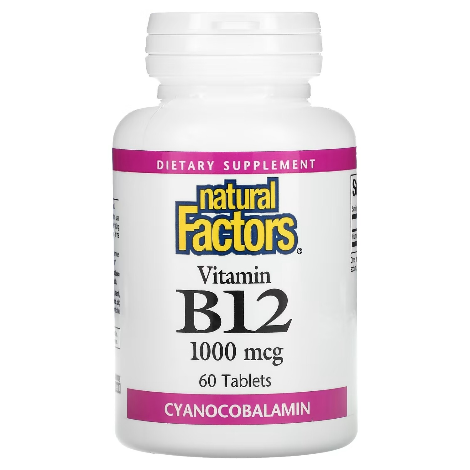 

Natural Factors витамин В12 1000 мкг, 60 таблеток