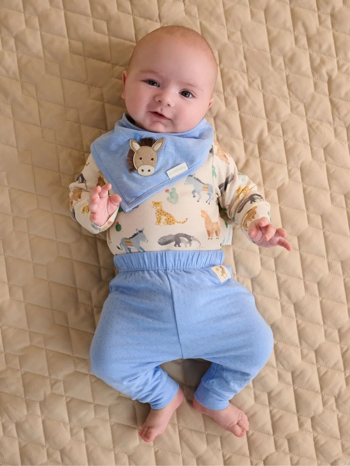 Комплект из боди и леггинсов Purebaby Blue