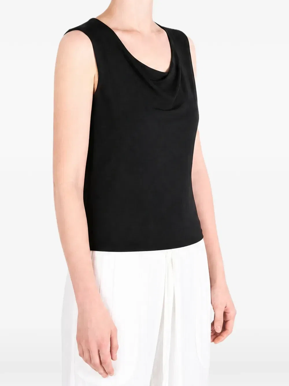 Топ с воротником-хомут и боковой молнией Alexander Wang, черный — фото 3
