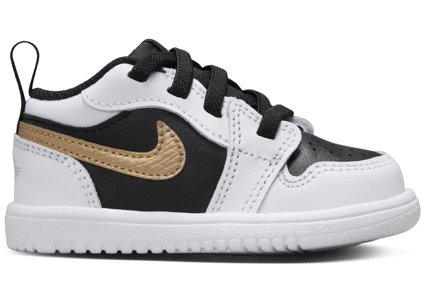 Детские кроссовки Lifestyle с принтом Jordan 1 Low ALT Jordan, White/Black/Metallic Gold