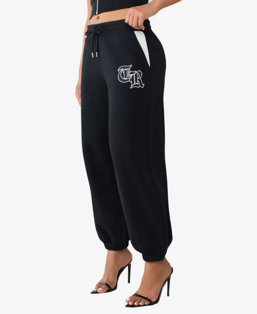 Джоггеры свободного кроя с контрастными вставками True Religion, Jet Black — фото 2