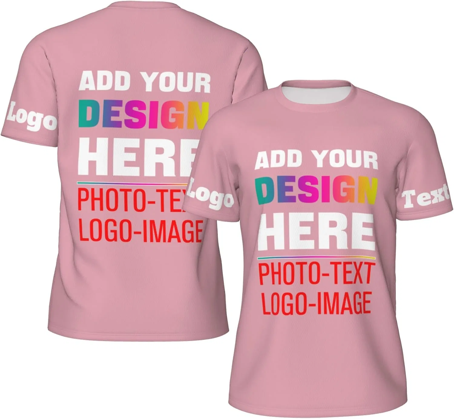 Футболка с принтом Letter Print, Pink