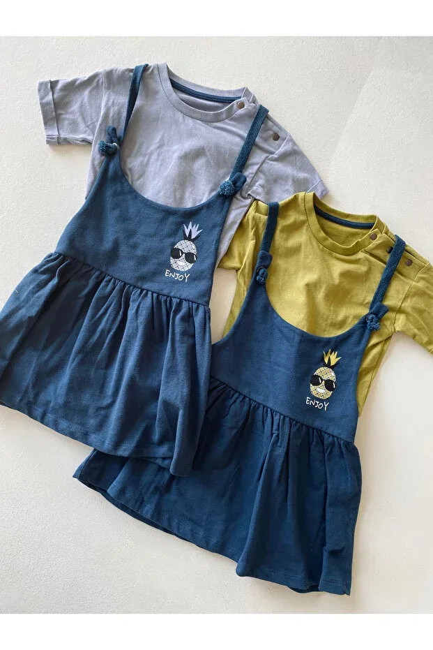 Детское платье-комбинезон с принтом Rg Kidsstore, Green — фото 3