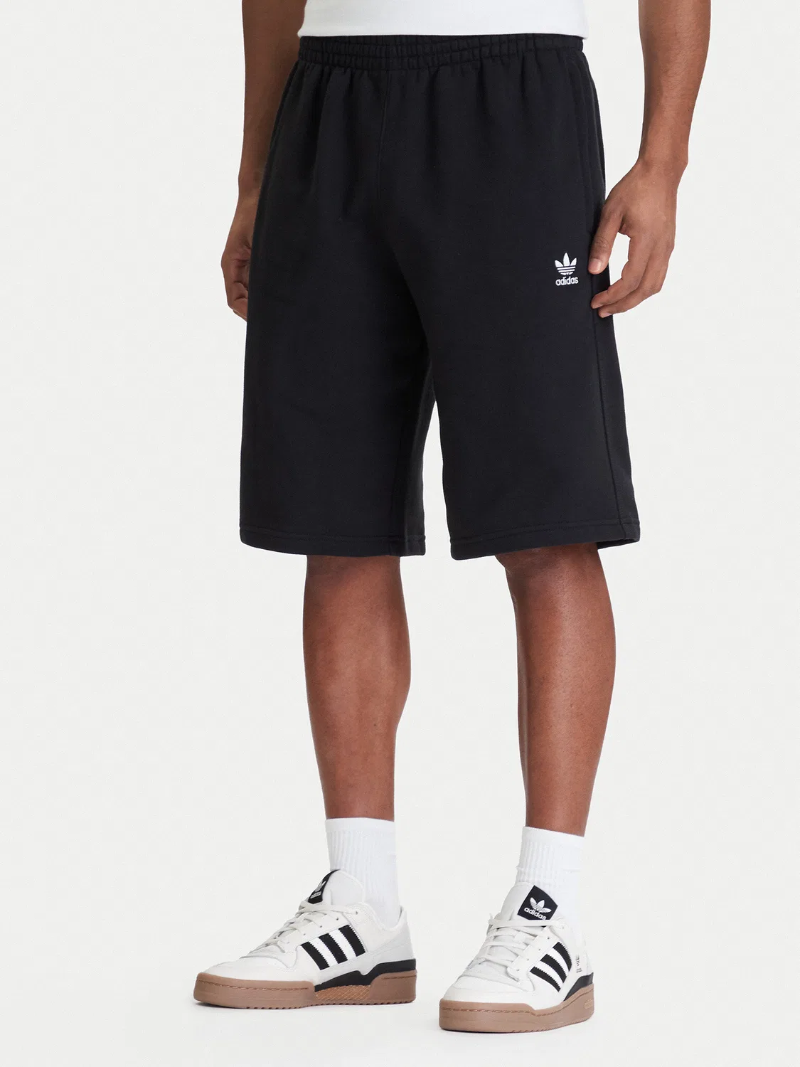 Мужские спортивные шорты свободного кроя Trefoil Essentials Adidas, черный
