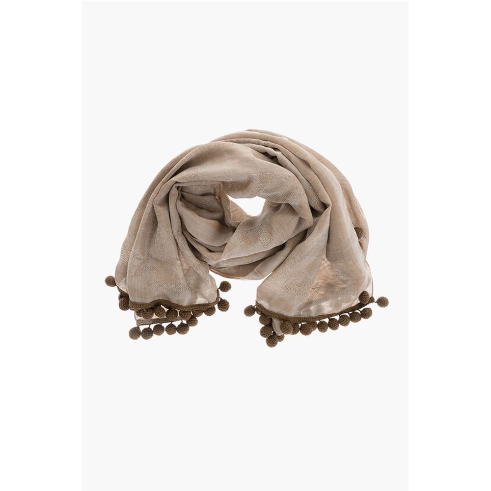 

Шарф FUMANA из смесовой шерсти с вышивкой Max Mara, Brown