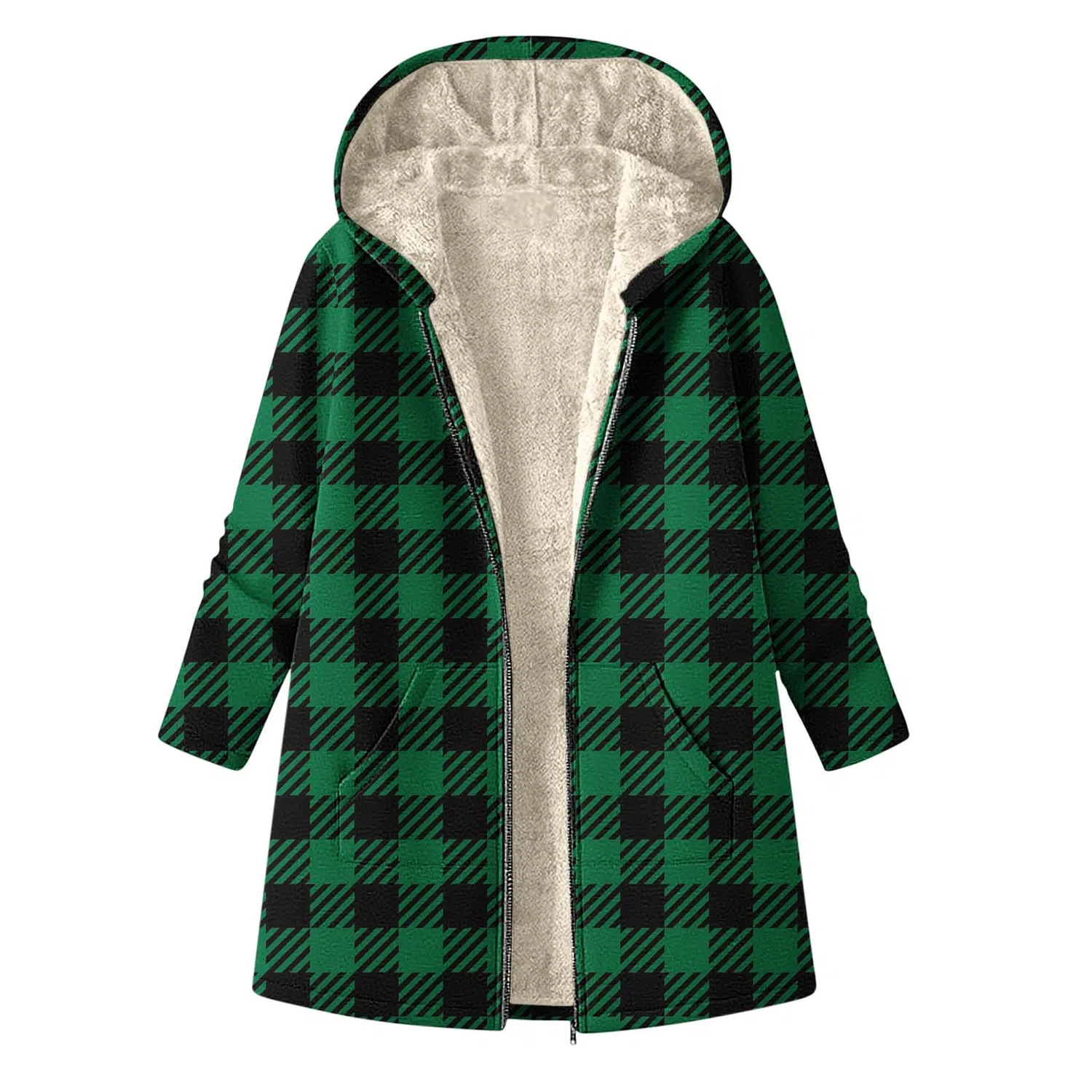 Женская куртка-рубашка с принтом в клетку, модель Plaid, бренд, 03 verde militare