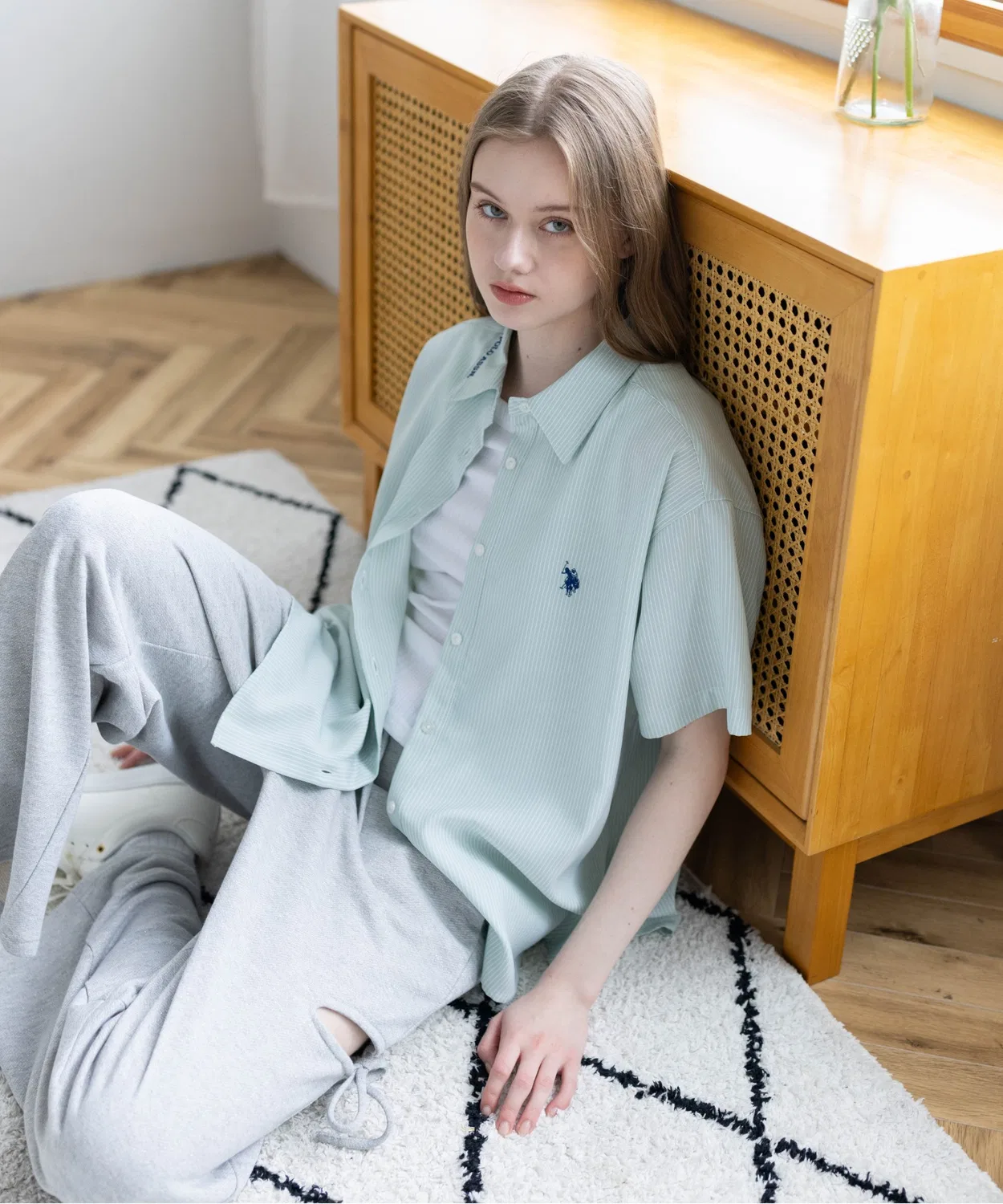 Женская рубашка с длинным рукавомU.S. POLO ASSN. clear, Green