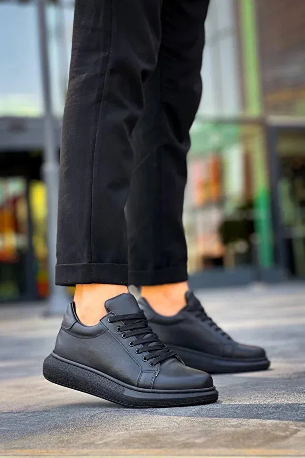Мужские повседневные кожаные туфли на шнуровке Kuback Charcoal Leather Casual Men's Shoes Generic Brands, In The Picture — фото 3