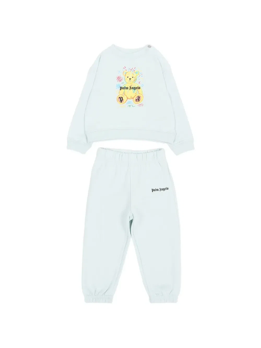 Спортивный костюм с принтом медведя (комплект из двух предметов) Palm Angels Kids, синий