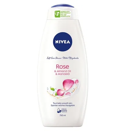 Гель для душа с маслом розы и миндаля Nivea, 750 мл