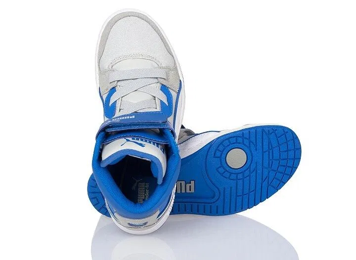 Детские спортивные кроссовки с высоким берцем Puma Rebound, Blau — фото 2