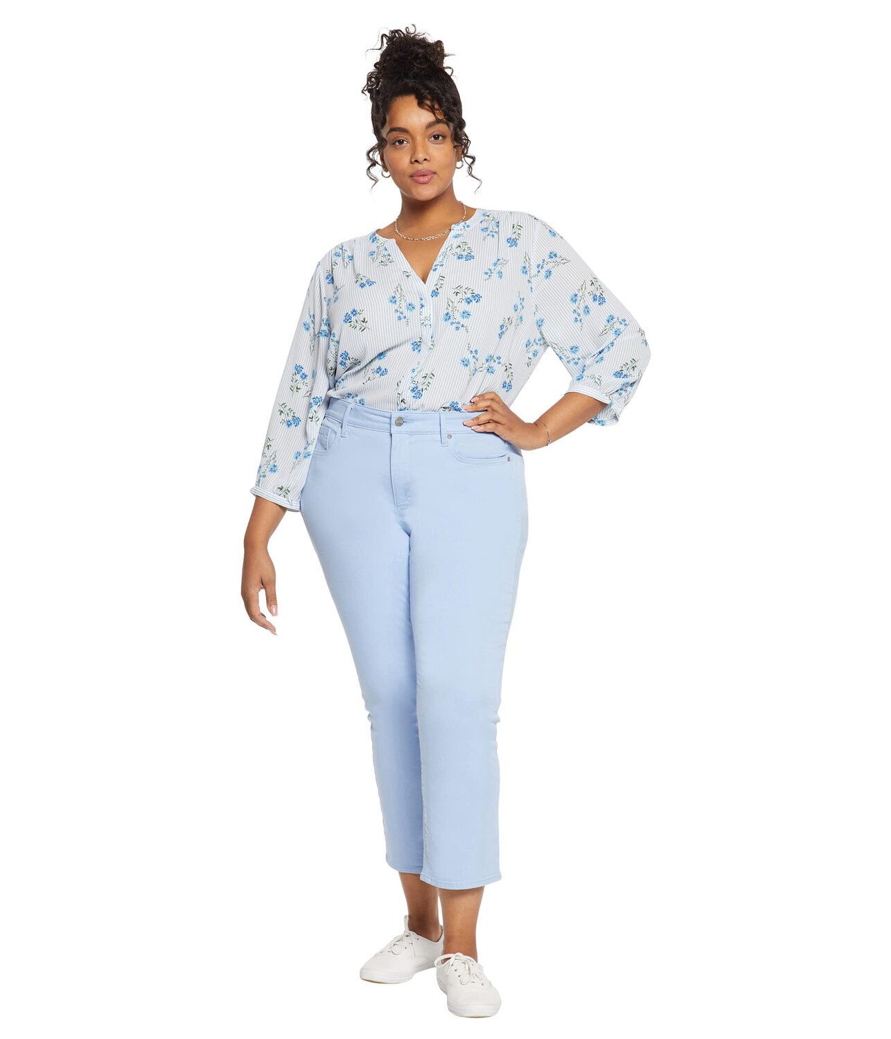 

Джинсы NYDJ Plus Size, Plus Size Marilyn Straight Ankle in Clear Sky