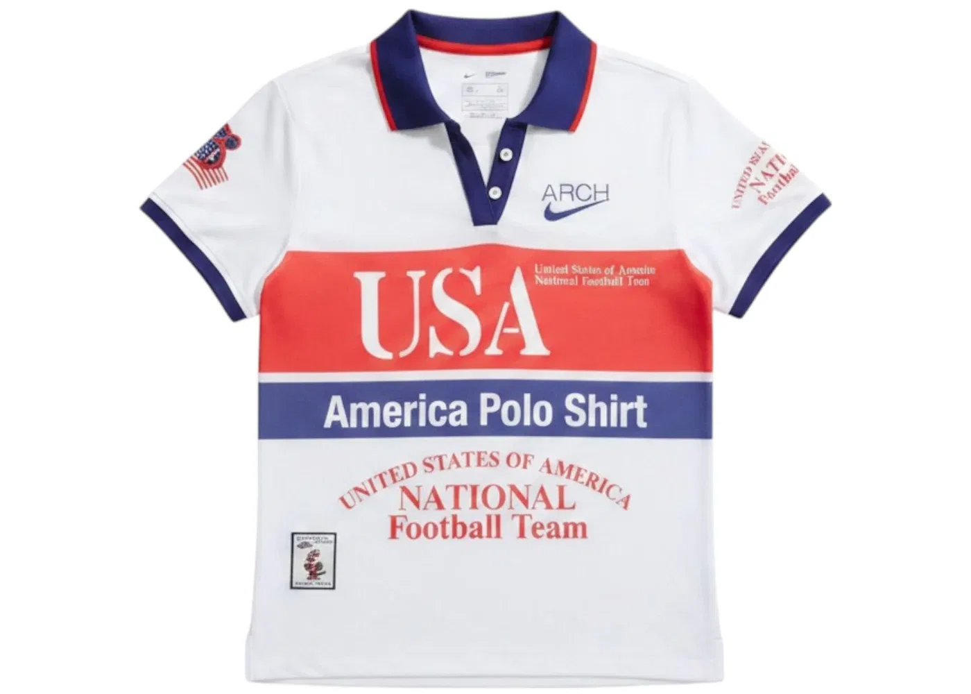 Женское поло с принтом Nike x USMNT x VAA Shirt, Белый
