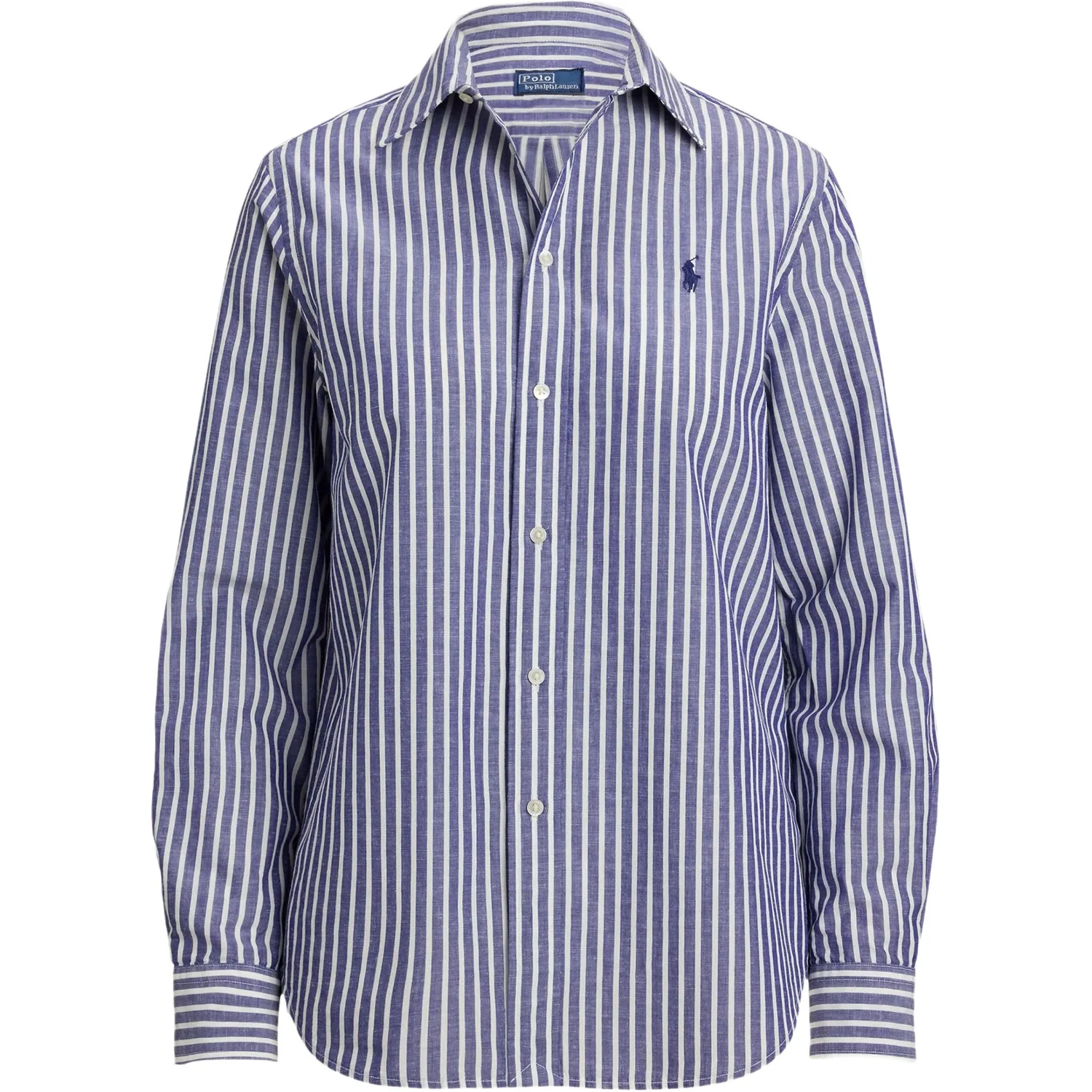 Женская рубашка с отложным воротником, прямого кроя, Polo Ralph Lauren, Blue