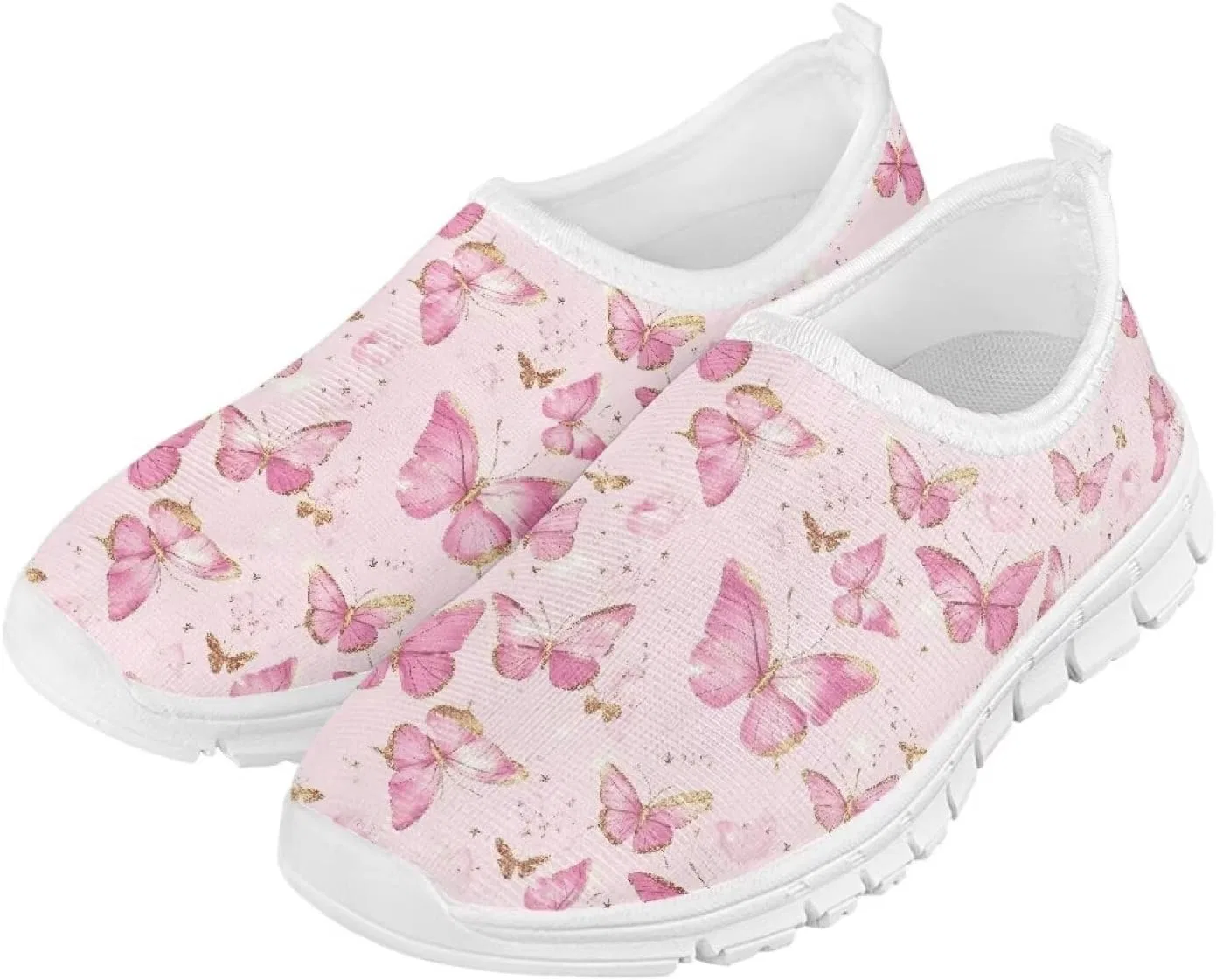 Детские слипоны для девочек и мальчиков с принтом Ctsgobvahy, Pink Butterflies
