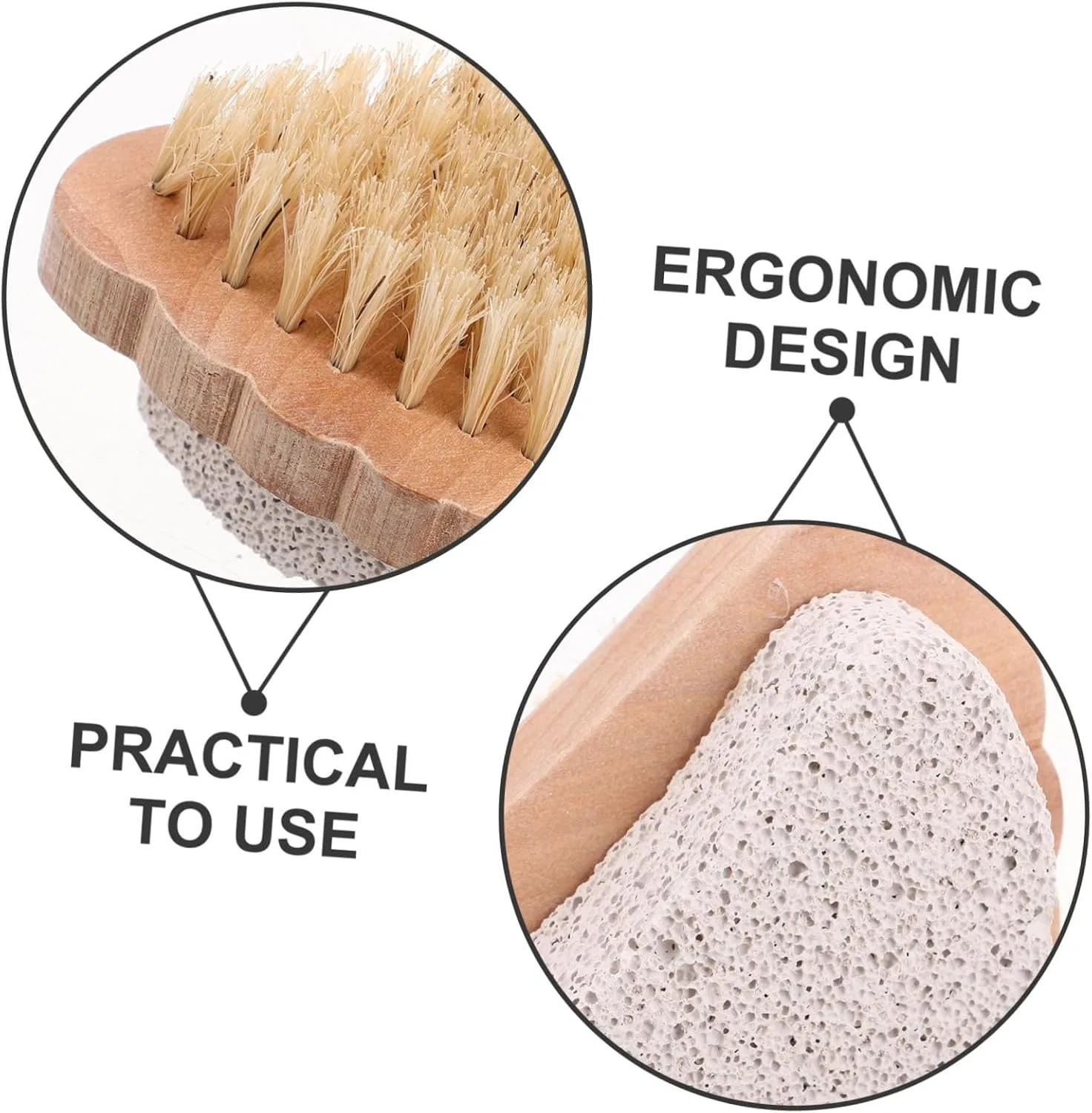 Скребок для ног Exfoliator Brush, Outanaya, 2 шт, Light Brown — фото 3