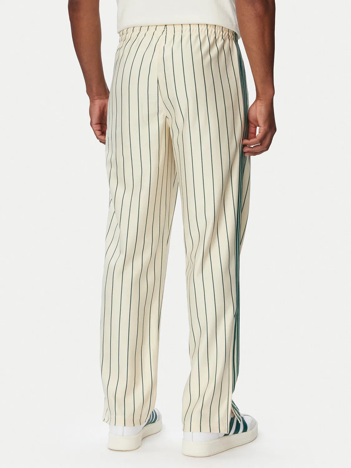 Мужские спортивные штаны стандартного кроя Firebird Pinstripes Adidas, кремовый — фото 3