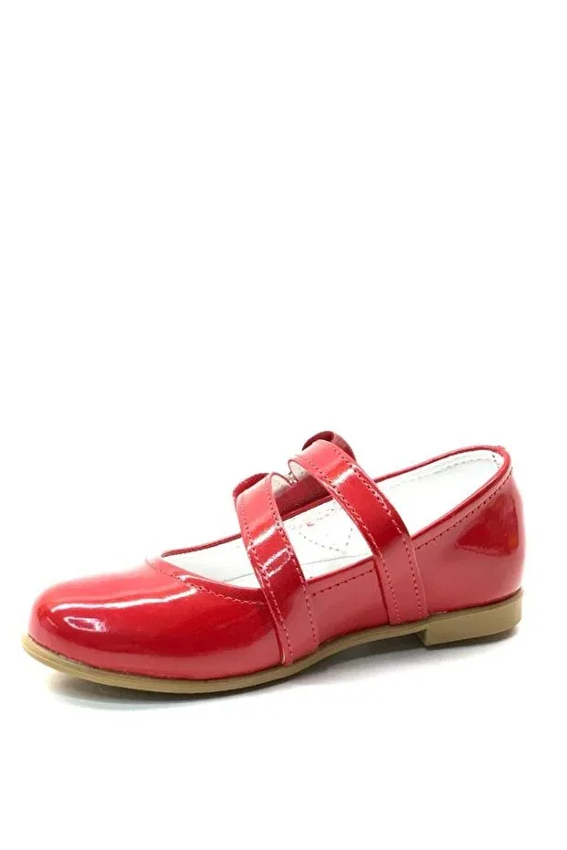 Детские балетки для девочек с ортопедической стелькой Tuğba Ortopedi, Red Patent Leather — фото 3
